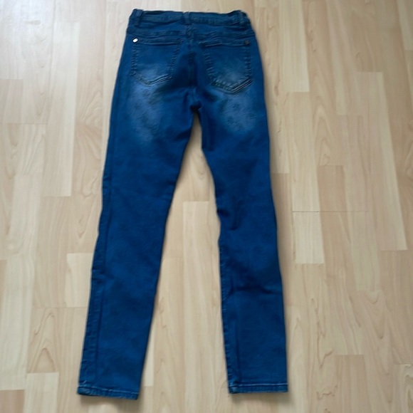 VTG CHANEL stretchy skinny flower print jeans, size EU 38/ US 2-4 - Picture 7 of 15